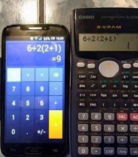 Olha, ultimamente não ta dando pra confiar nem numa calculadora
