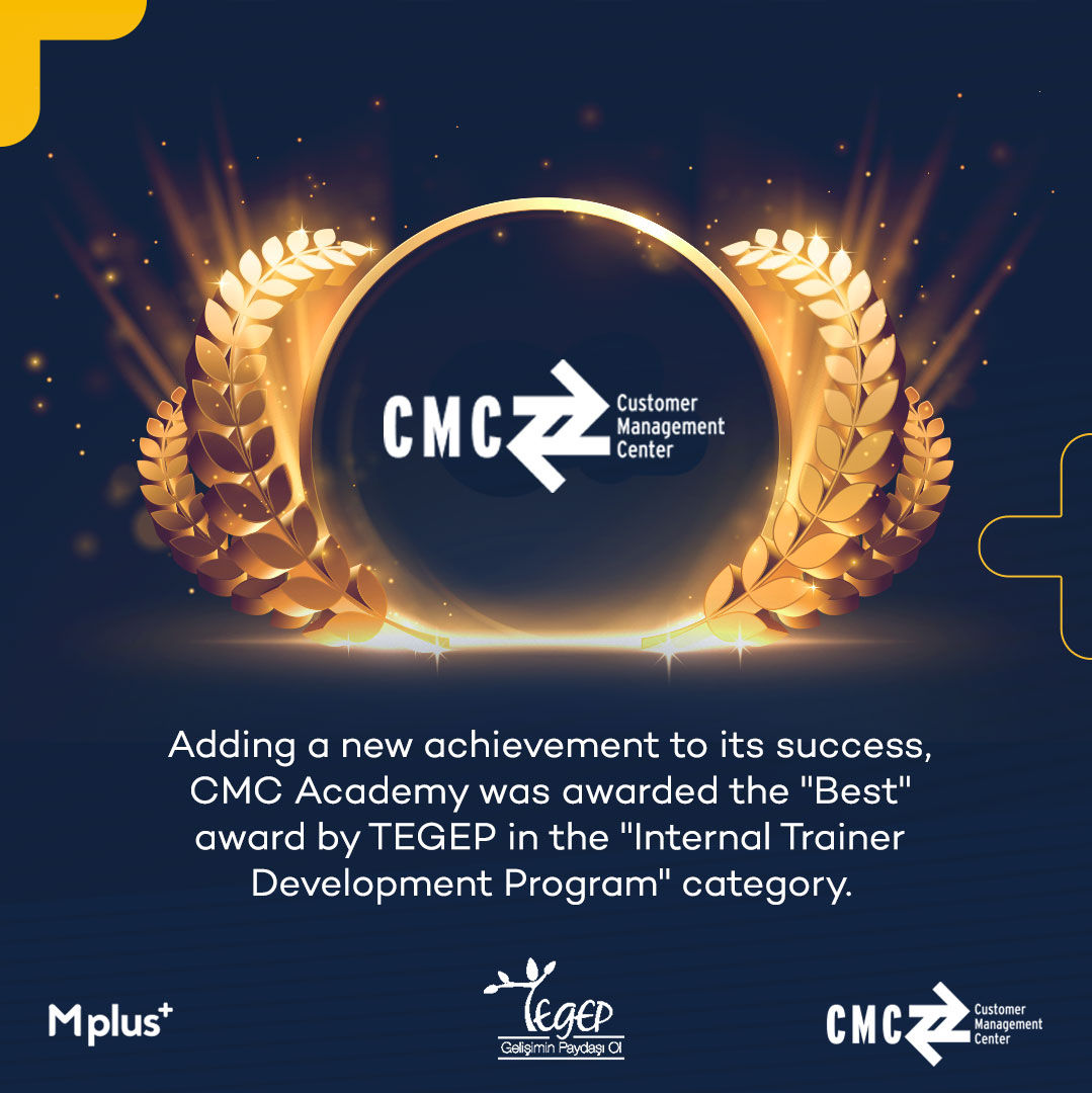 cmc_turkey's tweet photo. CMC Academy was considered worthy of the Best Internal Trainer Development Program Award by TEGEP. We started our trainings in November 2020 and continued for 55 hours by tracking the development during the process and supporting our trainings with materials. https://t.co/I5PQA1CzFG