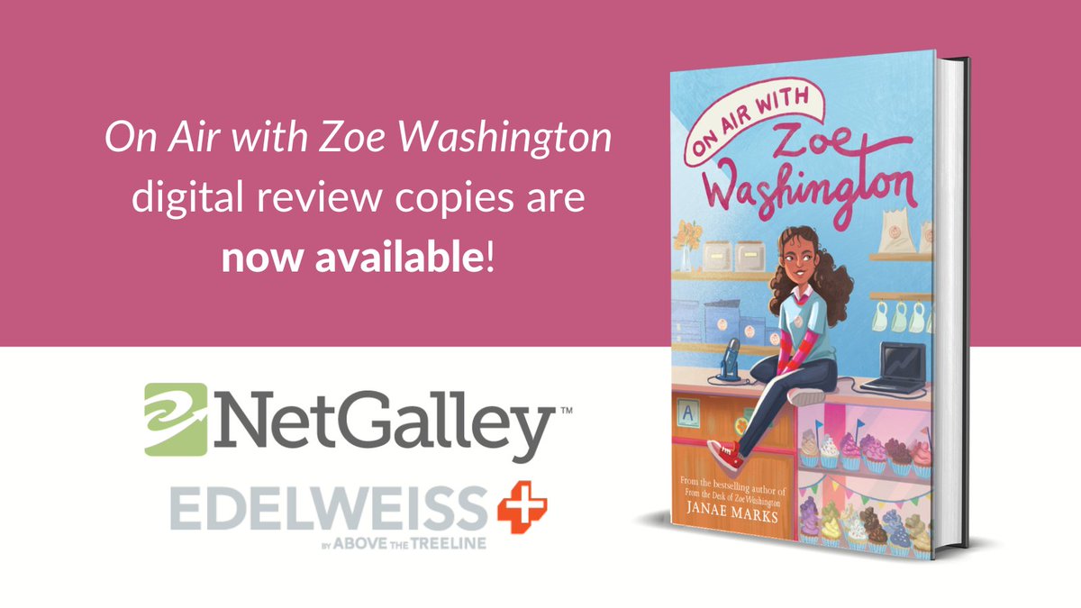 Good news: digital review copies of #OnAirwithZoeWashington are now available on Netgalley and Edelweiss! 🎉 If you get to read an early copy, I hope you enjoy this return to Zoe's story! 💙