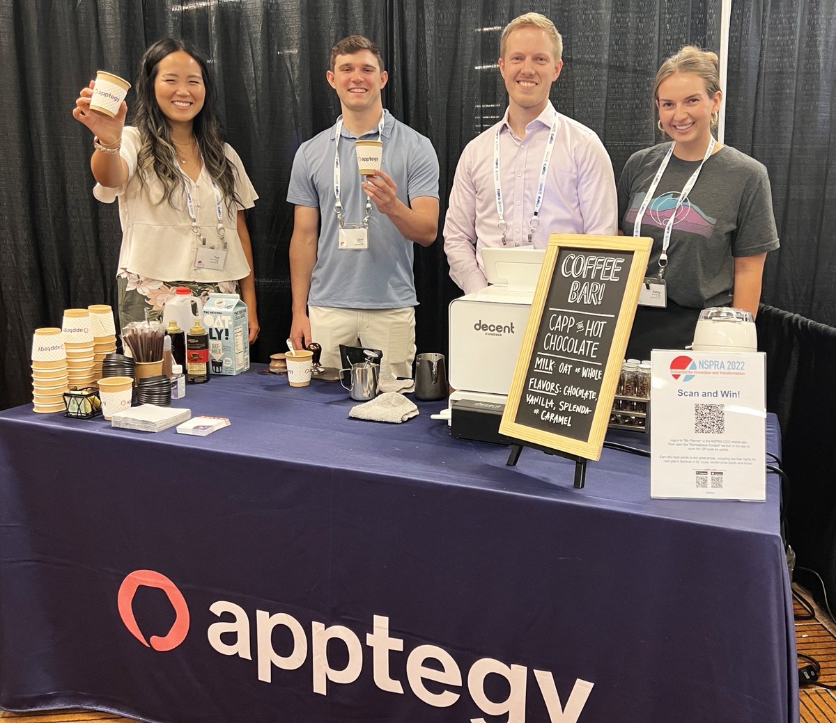 Apptegy's tweet photo. We’re having a great time at #nspra2022! Stop by booth #20, grab a latte and say hi! ☕️ #schoolPR https://t.co/9Nt3PIMzlW
