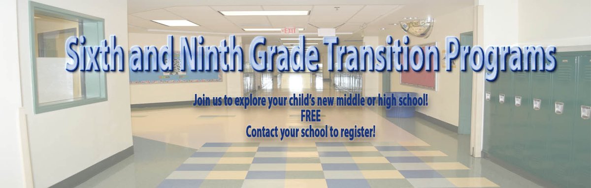 NPSchools_VA's tweet photo. Calling all rising 6th &amp; 9th graders! Check out our FREE middle &amp; high school transition programs! Both programs 2 days, August 8-9 with FREE breakfast &amp; lunch. MS 8:30a-12:30p. HS 7:30-11:30a. Contact your child's school to register, info at https://t.co/OyGhIv6pYo. https://t.co/w1JFolhEIe