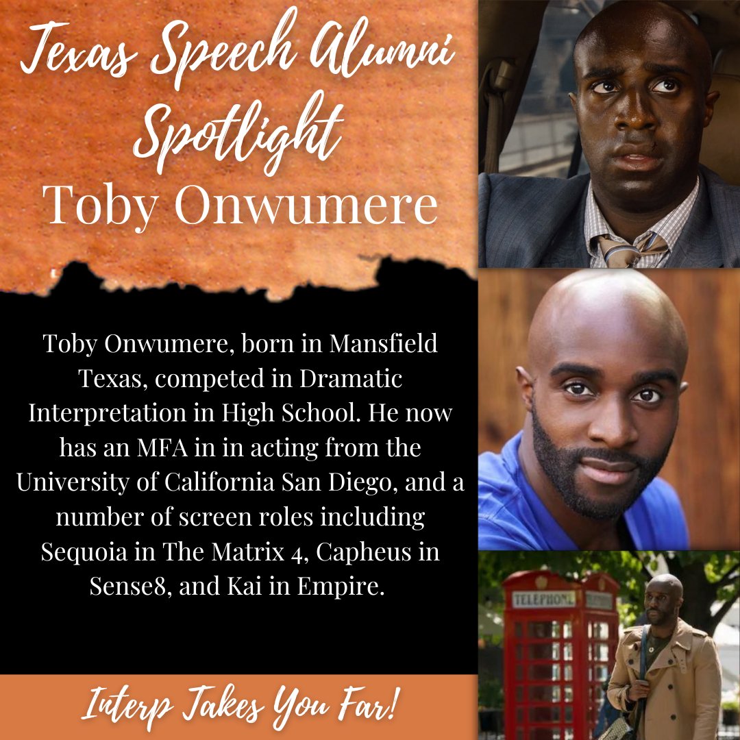 GHSInterp's tweet photo. You may know him from Empire, or The Matrix 4... but maybe you even know him from his days in DI! Learn more about Tony Onwumere a professional TV actor and former Interper! @speechanddebate @TheTXFA @Grapevine_HS #speechanddebate #texasforensics #interp https://t.co/CotuZCa7Gn