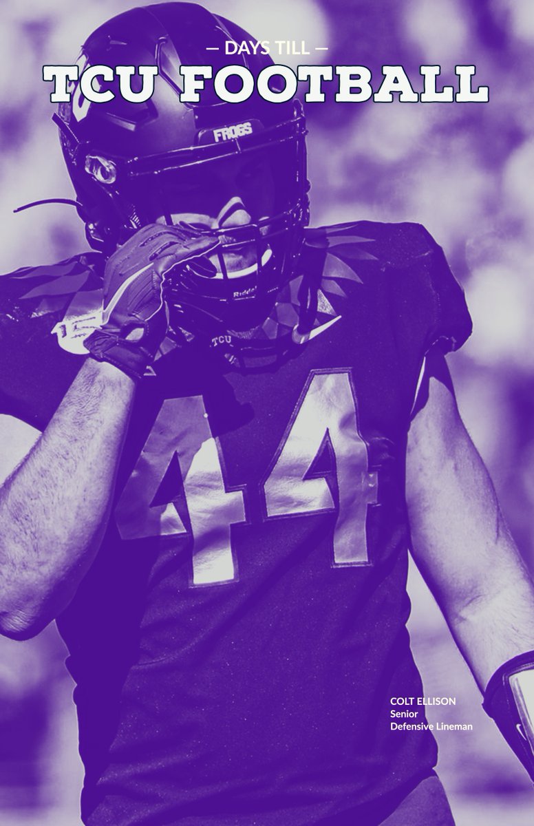 frogstoday's tweet photo. Only 44 days left till TCU Football Hits the field for their first official game of the 22 season! 

@colt_ellison44 @TCUFootball @TCU_Athletics

 #FrogsToday #GoFrogs #TCUFootball #TCU https://t.co/IA1xlAxlFJ