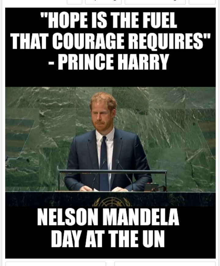 @scobie That was my favourite quote from #PrinceHarry's speech, although the soulmate part really made me smile

#NelsonMandelaInternationalDay 
#NelsonMandelaDay2022 
#PrinceHarryAtTheUN