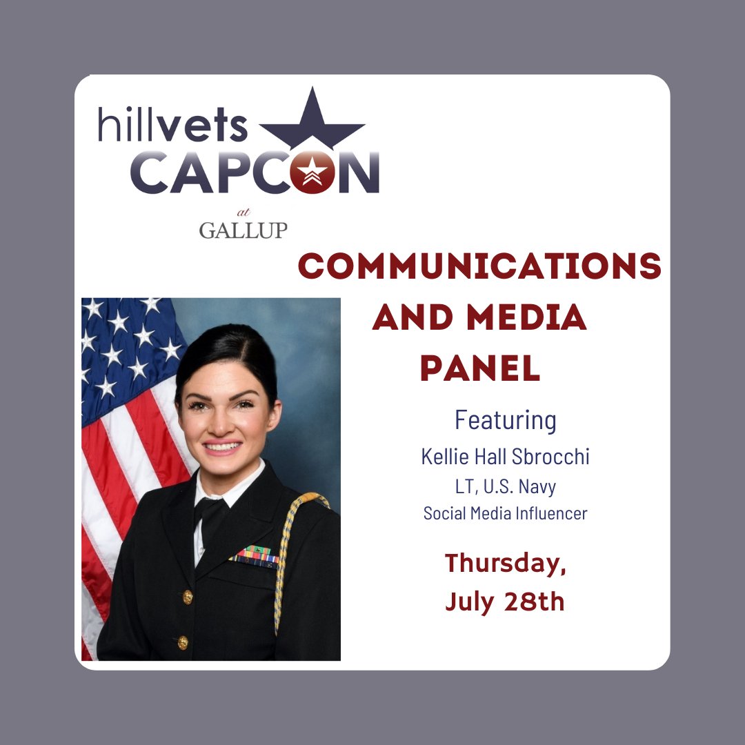 HillVets's tweet photo. #StayTuned all week as HillVets announces the participants of next week's #CAPCON_7 at Gallup 
Today: #LEAD #Cohort7's #MediaCommunications Panel
Want to attend?
More info &amp; to register: https://t.co/KHP0vkwRaE
#conferences #DCEvents #military #veterans #media #communications
1/2 https://t.co/AW6SxMyRNd