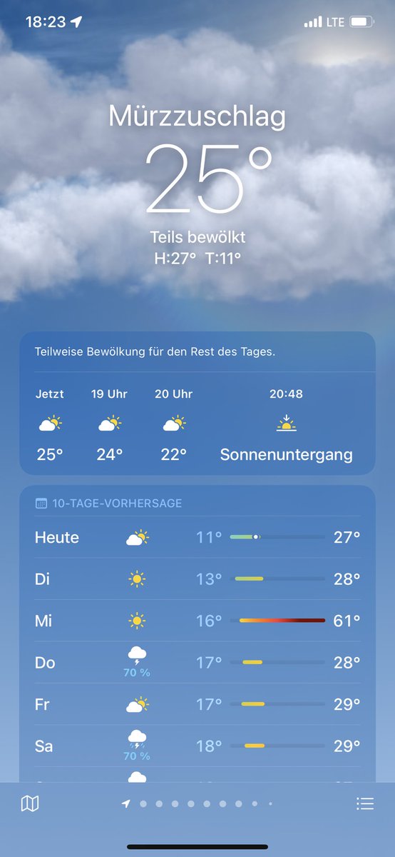 Mittwoch wird es in Mürzzuschlag sehr sehr #hot