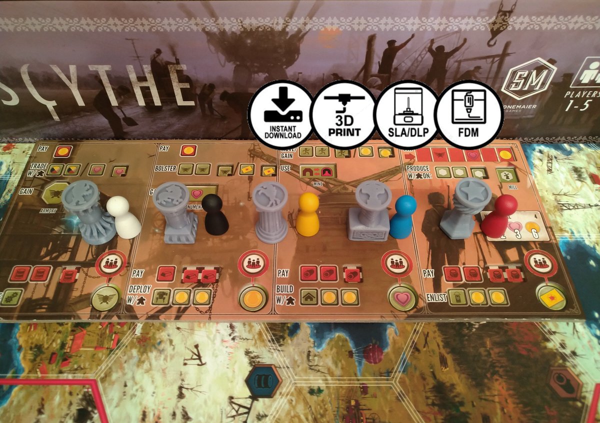 MeepleForge's tweet photo. Thanks for the Awesome Review! โ
โ
โ
โ
โ
"Just amazing! The designs are spot-on and looks so cool, can't wait to print them." Xavier https://t.co/ul2hHdxA2M #boardgames #scythe #stonemaier #faction #tokens #action #actiontokens https://t.co/povg5bRSex
