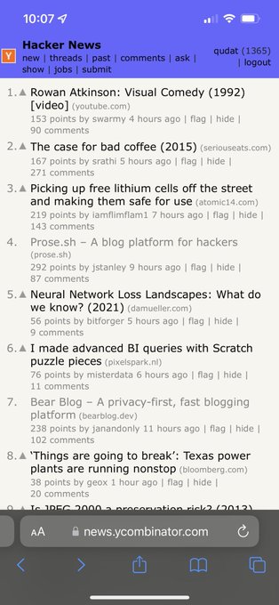 front-page of hacker news