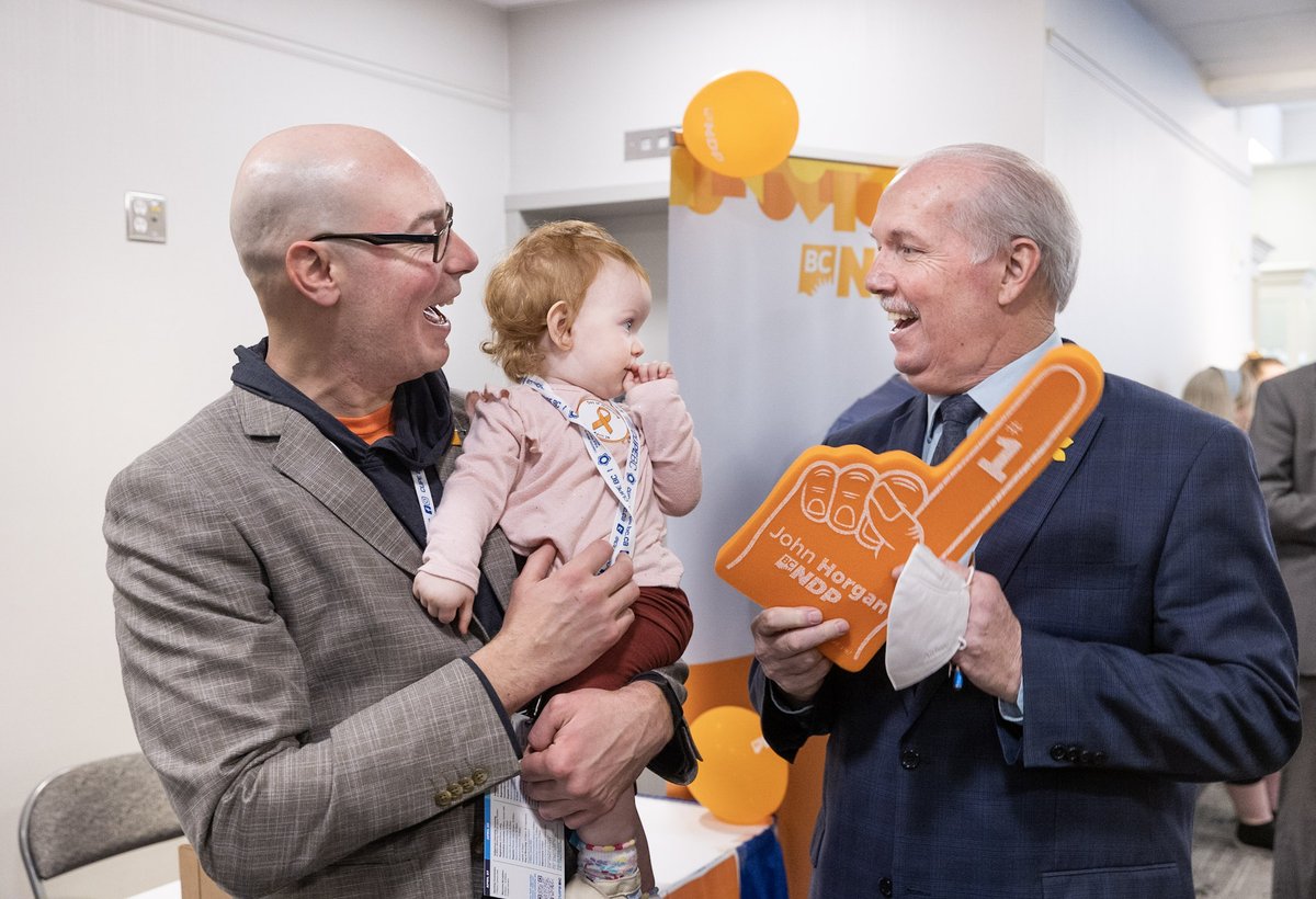 jjhorgan's tweet image. The best thing about the last 5 years has been the chance to make life better for people - today, for young Adeline (who put a big smile on my face!), and for generations to come.

Our @bcndp team will always put people first and keep working to build a stronger BC for everyone.