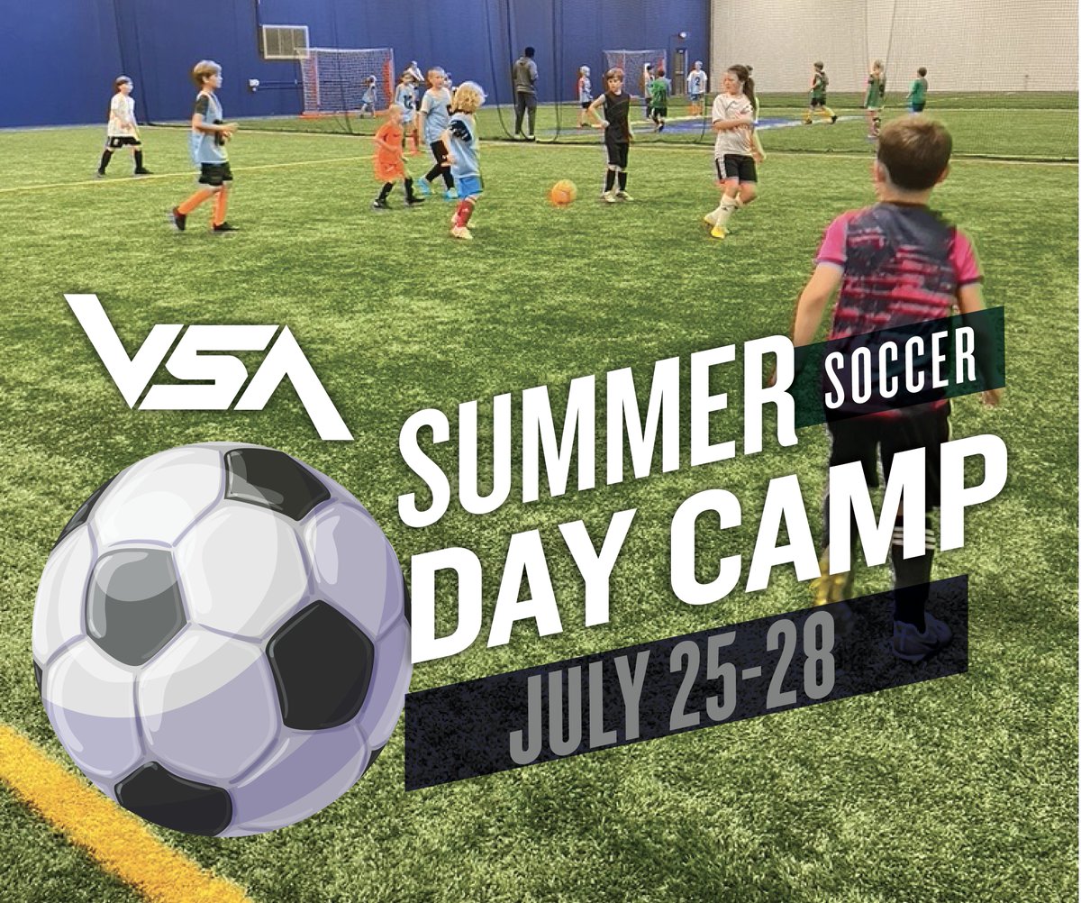 Attention all soccer players ages 6-12! We have our July 25-28 Summer Soccer Day Camp starting this coming Monday!
Half Day (9:00am-12:00pm) 12 Total hours of training
Full-Day (9:00am-3:00pm) 24 Total hours of training
valleysports.academy/soccer-trainin…

#VSA #soccertraining #soccercamp