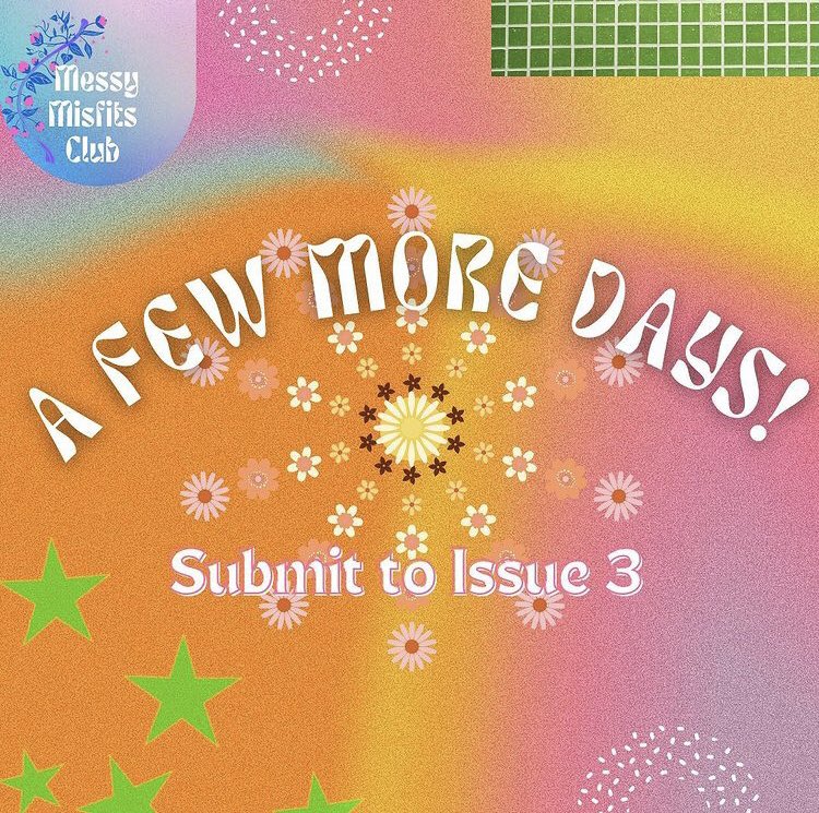 Don’t let the deadline get ya down, let it inspire you!! We know you procrastinators out there get your best work done in the final stretch, so this is your time! Make sure to submit by July 21st at 11:59 PM CST #zine #queer #lgbtqia #mmc