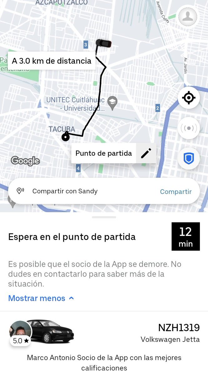 Broko_Shalott's tweet photo. @Uber_MEX el conductor se encontraba a tres cuadras de mi ubicación y prefirió darse una vuelta en lugar de hacer el viaje, 30 min dando vuelta para ver si yo le cancelaba, https://t.co/5TssfeLYqG