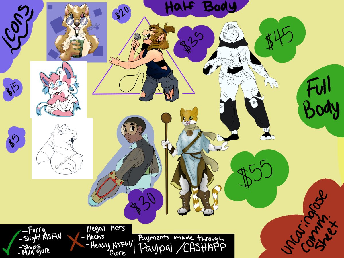 UncaringRose77's tweet photo. Officially opening commissions! Feel free to DM me if interested! It'll be 50% up front and then the rest after I send the final product (watermarked). #commissions #myart #furryartwork #furryfandom #furryartist #pokemon #sketch #icons https://t.co/hbdCn8xxQw