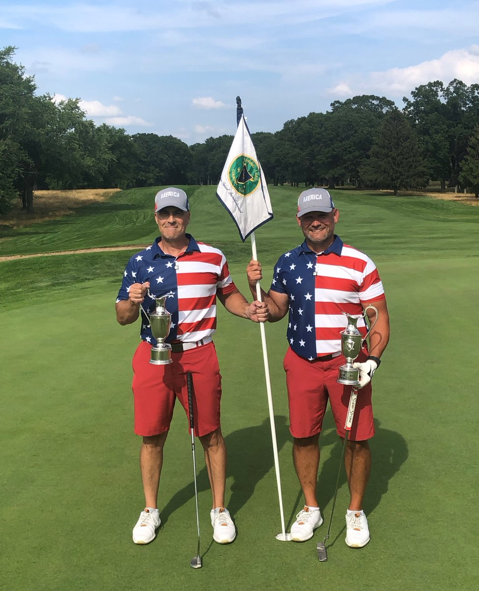 SpringLakeCC's tweet photo. Thank you to everyone who joined us for the SLCC Men's Member Guest Tournament this weekend!🤩

Pictured 1st is Michael Herrema &amp; Scott Sieracki who hoisted the trophies for the 2nd consecutive year🏆️

Next is our Horse Race Champions - Jeff &amp; Dave Spyke, Jeff Gale &amp; Mark Wynn! https://t.co/bT32QkI8MP