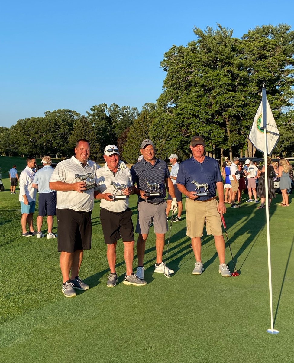 SpringLakeCC's tweet photo. Thank you to everyone who joined us for the SLCC Men's Member Guest Tournament this weekend!🤩

Pictured 1st is Michael Herrema &amp; Scott Sieracki who hoisted the trophies for the 2nd consecutive year🏆️

Next is our Horse Race Champions - Jeff &amp; Dave Spyke, Jeff Gale &amp; Mark Wynn! https://t.co/bT32QkI8MP