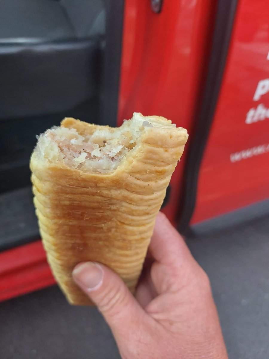 Today marks two years to the day since my friend who is a Postie, lost her half-eaten sausage roll on her round, and came to the horrifying conclusion that she’d posted it through somebody’s letterbox!! 🤣#workaccident