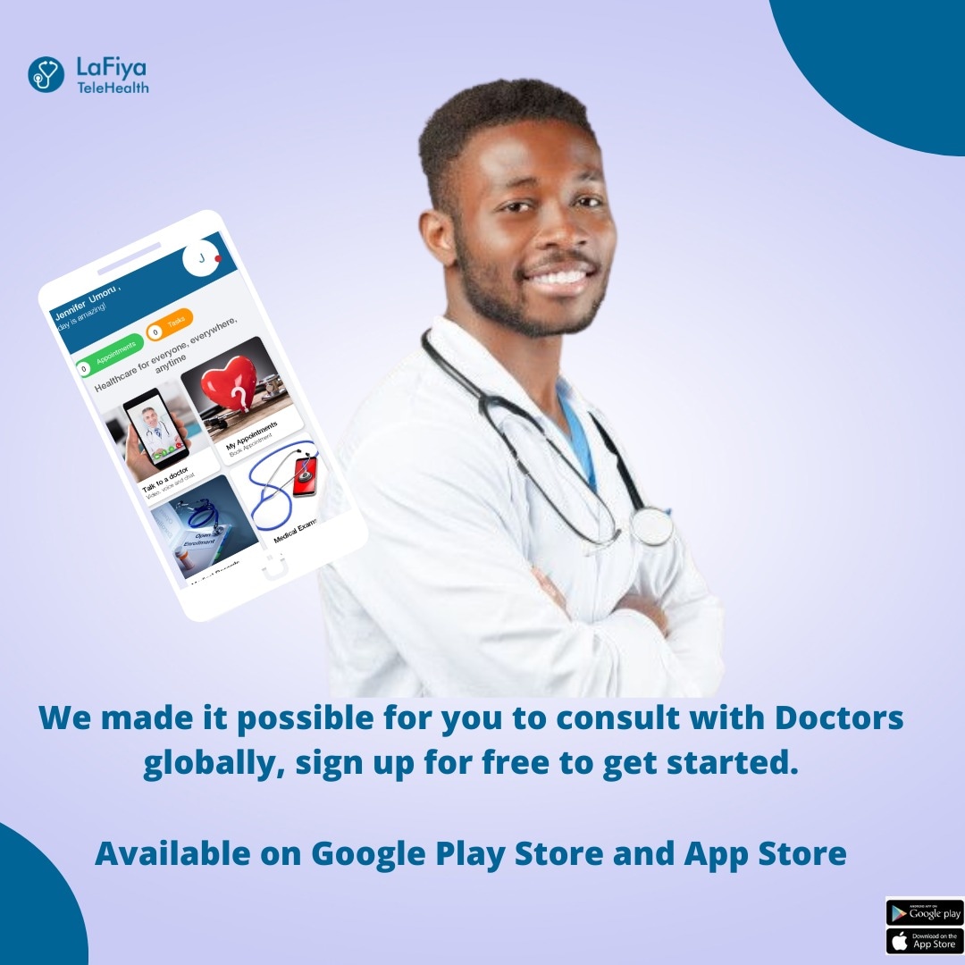 LafiyaT_health's tweet photo. Will you like to consult with a Doctor overseas?
Lafiya Telehealth App has got you covered, we have doctors from across 40 countries globally with diverse specializations.
Sign up for free today
#healthtalks
#telehealthcare
#mobiledoctor
#globadoctor
#medicaltourism https://t.co/xS0SDuquLQ