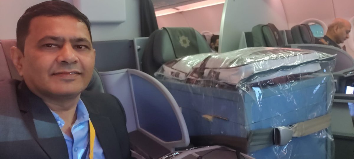 ECISVEEP's tweet photo. After the polling for #PresidentialElections2022 concluded peacefully today, Mr. Ballot Box boarded the flight to Delhi accompanied by respective AROs! Pics from Assam, Gujarat and Karnataka along with the sealed Ballot Box. Counting of votes is scheduled on July 21,2022. https://t.co/iqHIg8rCPJ