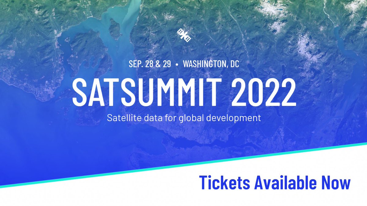 We are thrilled to announce that we are hosting SatSummit this September in DC. You can get tickets for SatSummit 2022 right now bit.ly/3PAb7wD. #satsummit