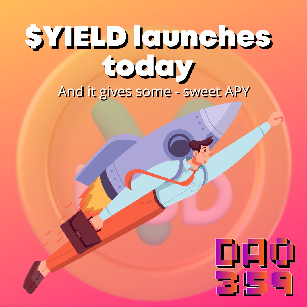 The $YIELD #token went live today, bringing with it some juicy #APY 
YieldTopia is a new protocol that offers profitable and sustainable APY returns as well as upgraded features such as a referral network, deflationary APY auto-#staking and more... 

 #DAO359 #WAGMI #blockchain