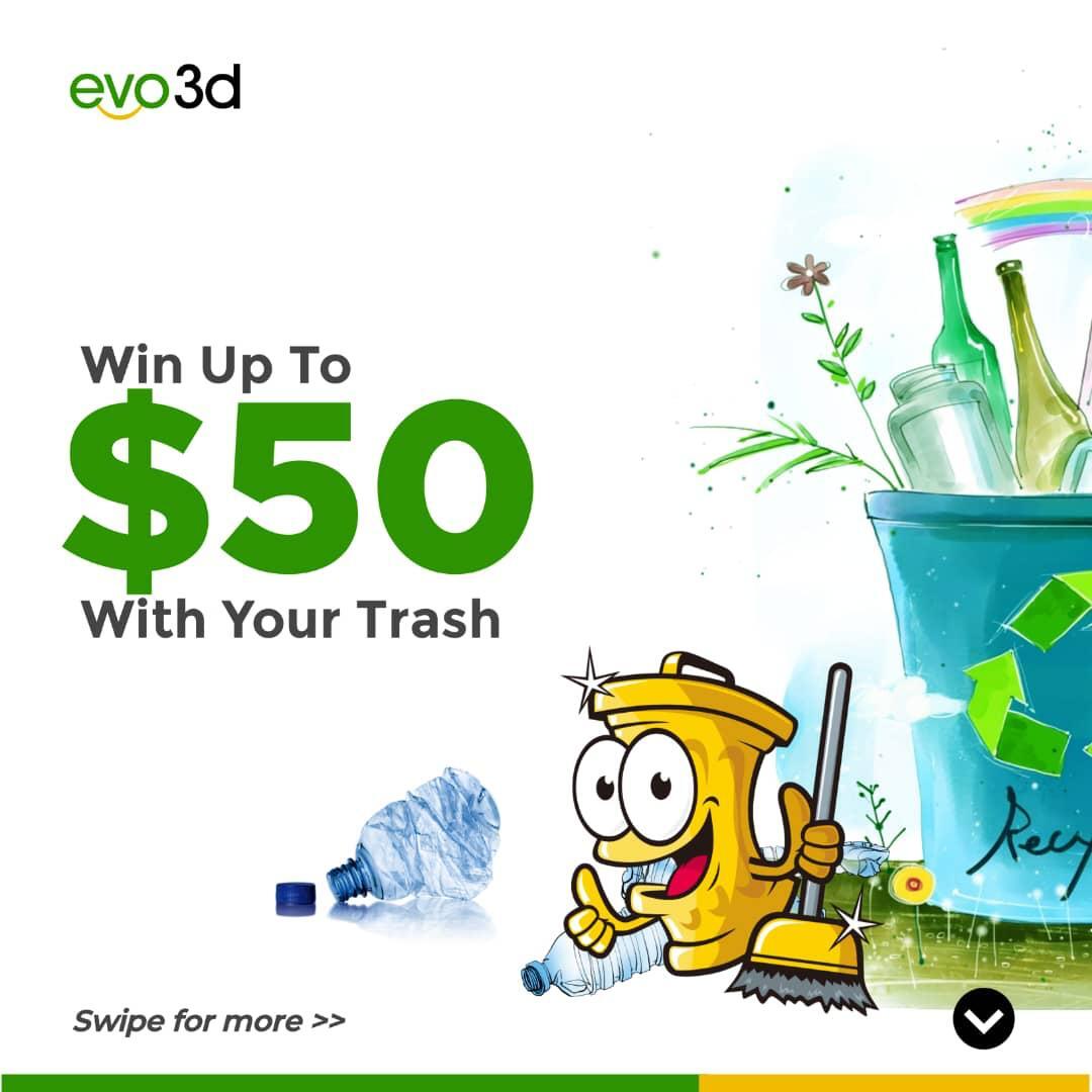 evo3dng's tweet photo. Are you ready to convert your waste plastic to cash?
Join our #TrashEvolution game waitlist today and you could end up with up to $50 for trash that would have brought you nothing.
Sign up here to join the waitlist: https://t.co/A579vm2UTt
#TrashEvolution #evo3d #gamified #t https://t.co/FH2durdCod