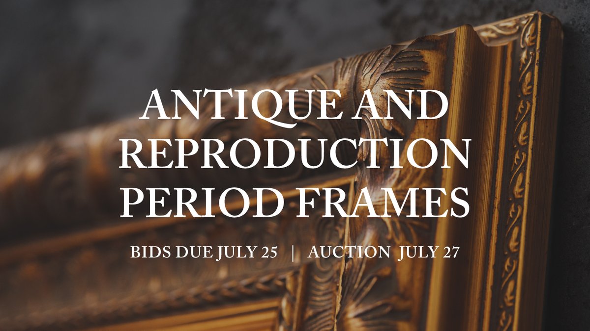 streambank's tweet photo. Bids are due one week from today, July 25, 2022 for a unique collection of antique and replica period frames. Don’t miss this opportunity to acquire some or all of these museum-quality pieces.
#antiqueframes #periodframes #ornate #artmarket
Learn more : https://t.co/KR6O1EDZgh https://t.co/ElaEc3Feyh