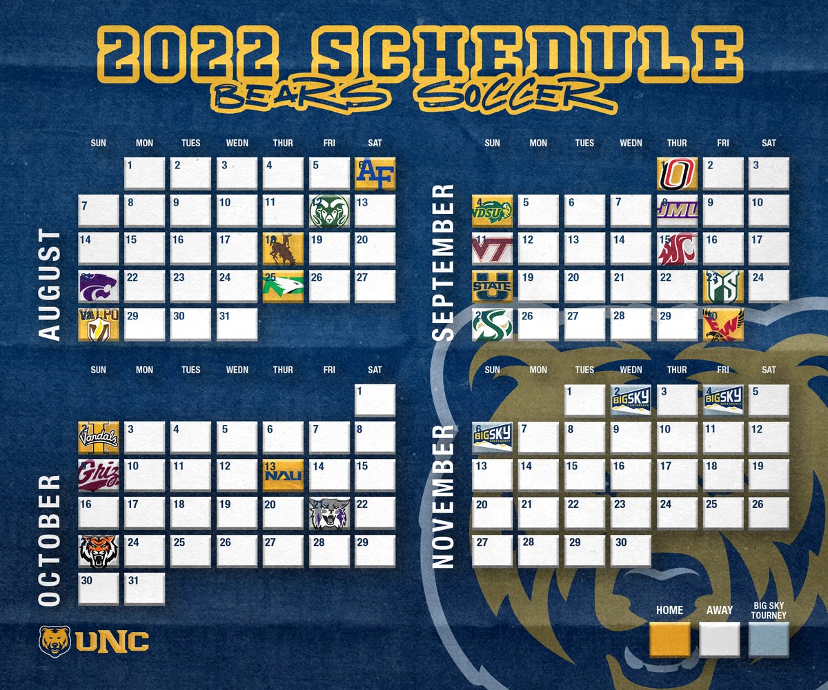 The full 2022 schedule is here!!

#GetUpGreeley 🐻⚽️