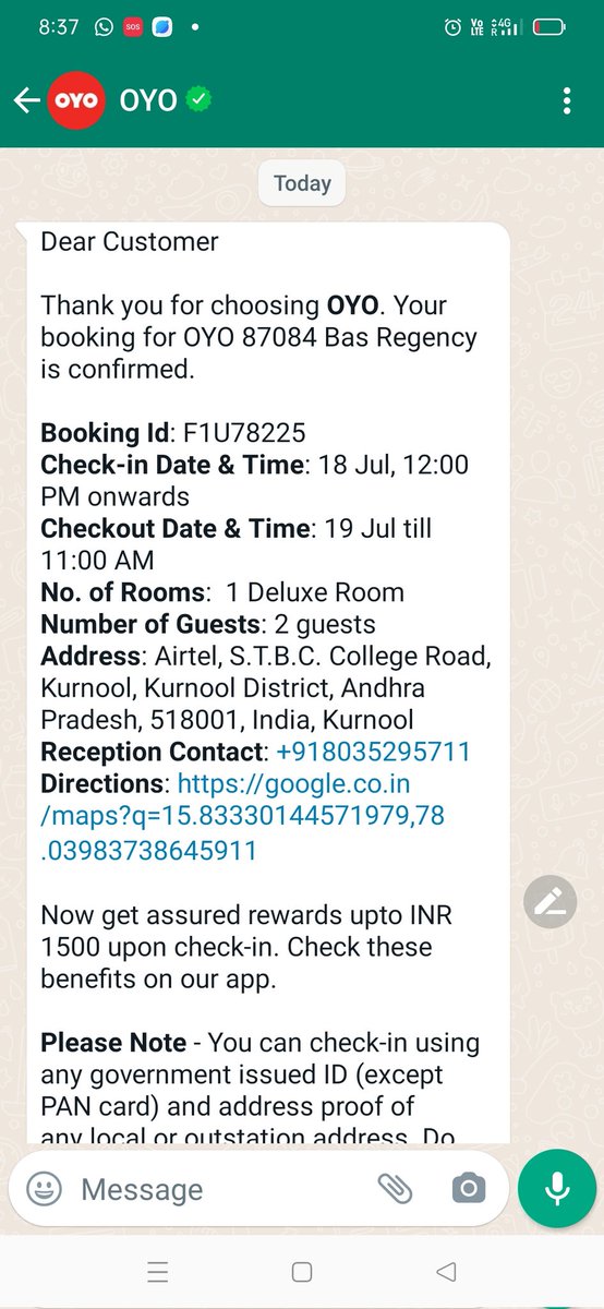 #RiteshAgrwal #Oyo Hai Hai.
After Booking you people are not providing room. 
When customer is in unknown City in south india. In night time booking cancellation is the offer from Oyo customer care Where customer will sleep in the night ?
#HighlyUnprofessional #OYO#RiteshAgrawal