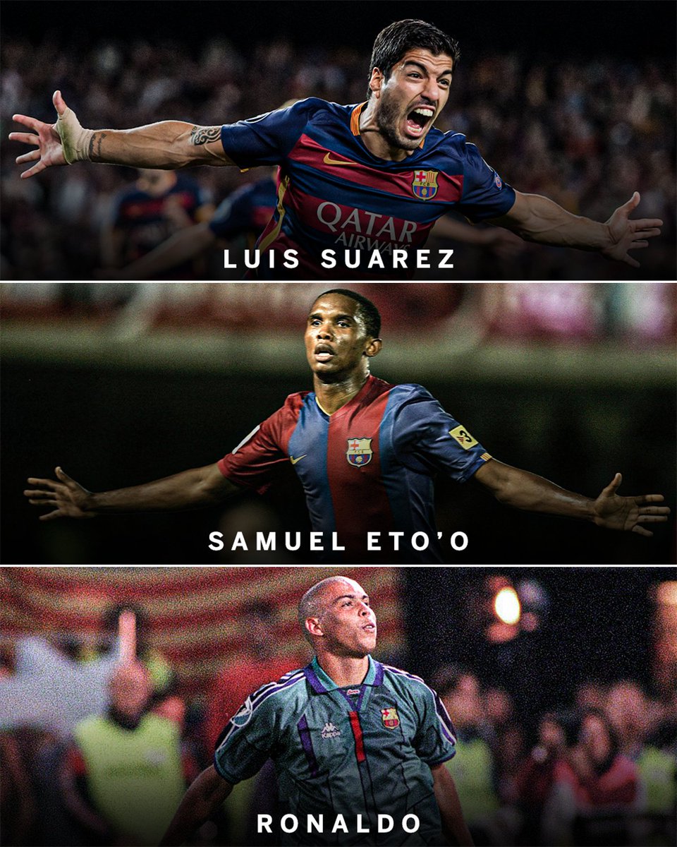 ESPNFC's tweet photo. Three former Barça number 9's.

Start one, bench one, drop one 🤔 https://t.co/rddw5NjLic