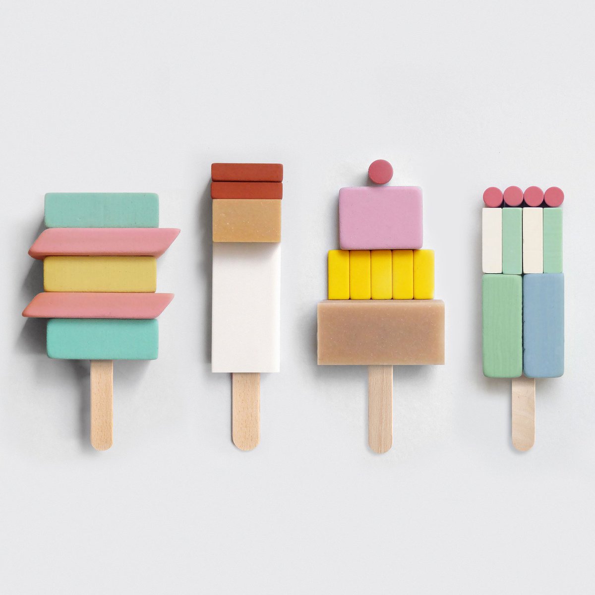 Eraser popsicles. 
instagram.com/p/CE9M2A7gD3a/