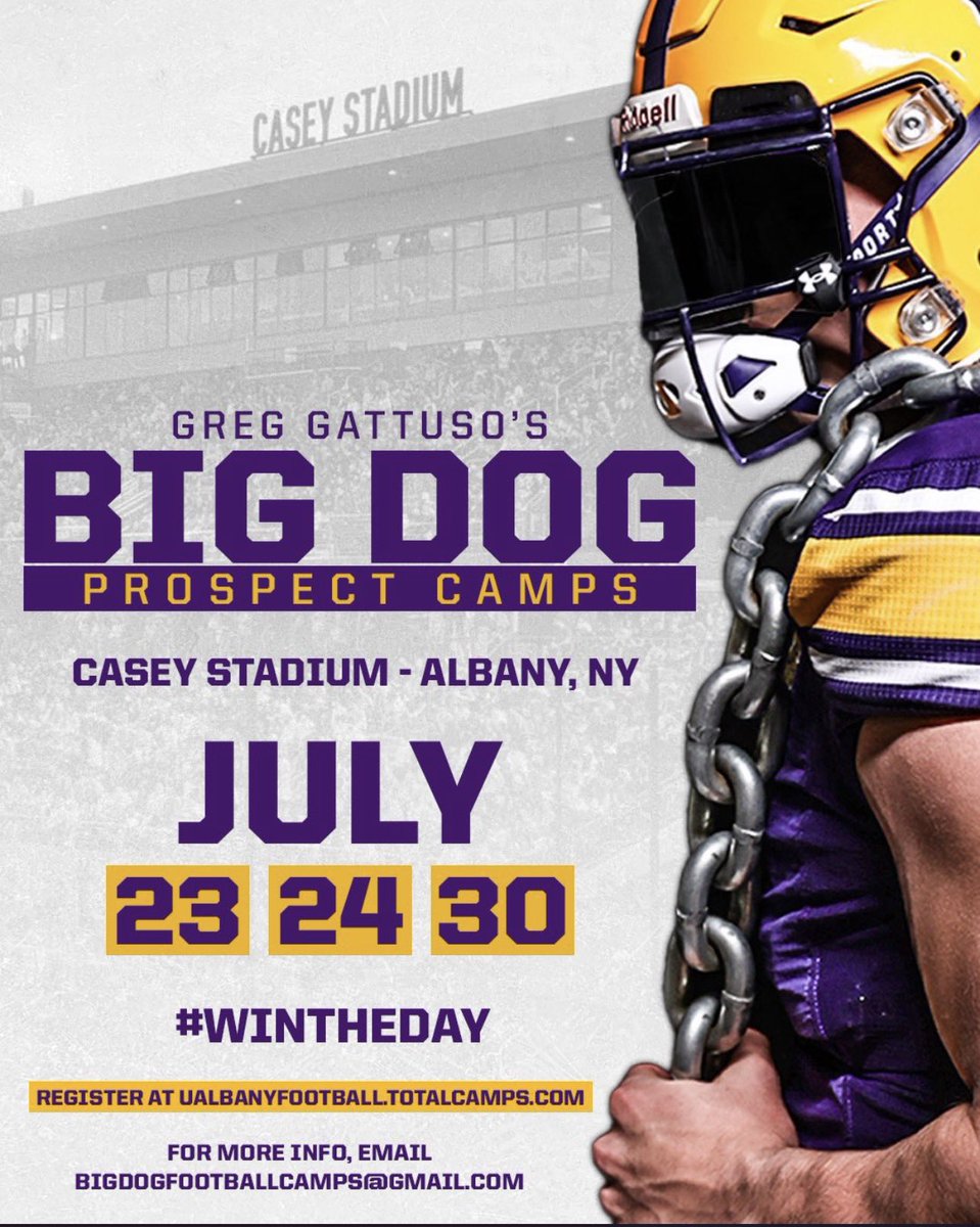 Exited to announce that i will be attending <a href="/UAlbanyFootball/">UAlbany Football</a> on July 30th! Exited to meet the coaches and learn a lot! <a href="/CoachGGattuso/">Greg Gattuso</a> <a href="/BillNesselt_UA/">Bill Nesselt</a> <a href="/CoachByham/">Nate Byham</a> <a href="/Coach_Costadina/">Joe Costadina</a> <a href="/CoachJambrose/">Jared Ambrose</a> <a href="/CoachOrlovsky/">𝙅𝙤𝙧𝙙𝙖𝙣 𝙊𝙧𝙡𝙤𝙫𝙨𝙠𝙮</a> <a href="/_Coach_Smith/">Brendan Smith</a> <a href="/Coach_Calabrese/">Chris Calabrese</a> <a href="/CoachFiacchi_UA/">Coach William Fiacchi</a> <a href="/coachbernard11/">Joe Bernard</a>