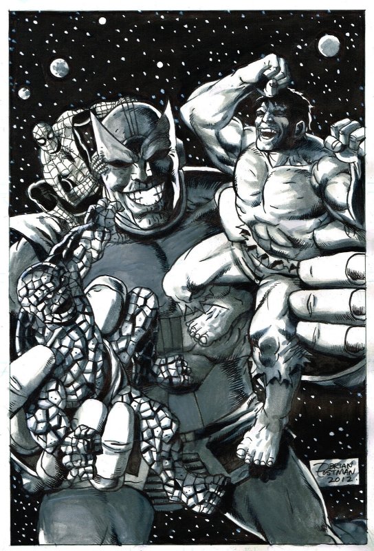 iamluke85's tweet photo. #thanos #thing #spiderman #hulk by #brianpostman https://t.co/W2kYBwcFTt