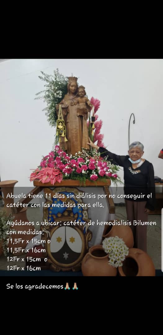 RosynesG's tweet photo. Se les agradece cualquier información... Tiene una semana sin diálisis nos urge ubicarlo https://t.co/wS96IO7w2K