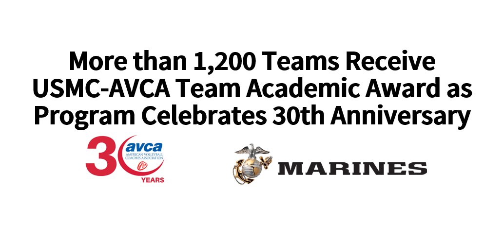 AVCAVolleyball's tweet photo. Congrats to the more than 1,200 collegiate and high school VB teams that earned the United States Marine Corps-AVCA Team Academic Award in 2021–22. The program recognizes teams with a yearlong GPA of 3.3 on a 4.0 scale or 4.1 on a 5.0 scale.
Full release: https://t.co/mjtK3RlJH5 https://t.co/llEY0FzeFl