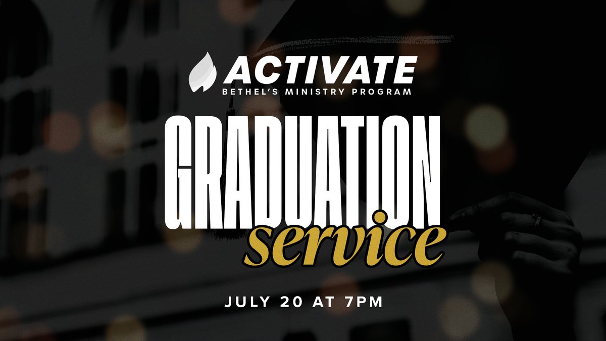 Join us for the Activate graduation tonight at 7 PM!

#Activate #BethelMidweek