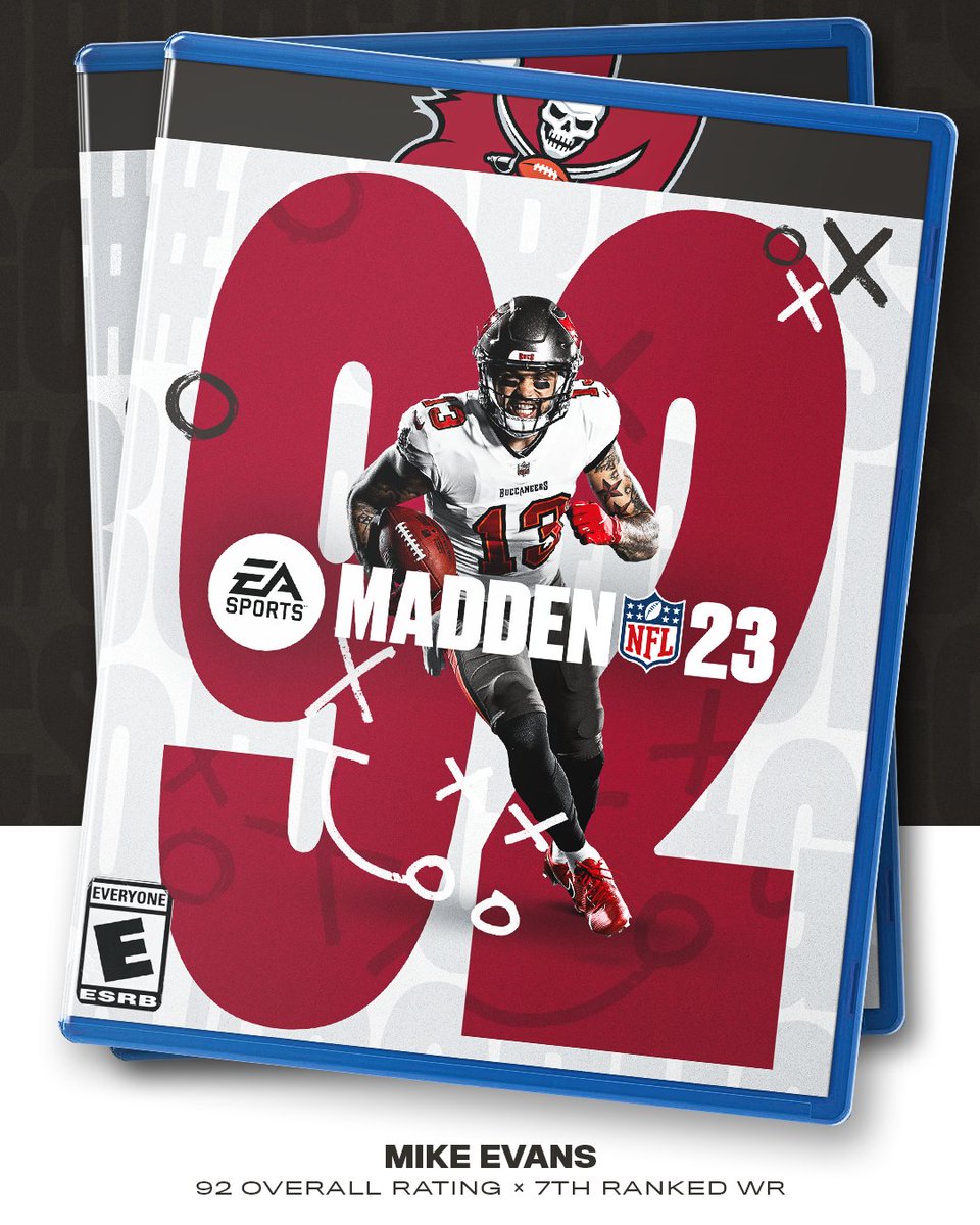 Buccaneers's tweet image. 9️⃣2⃣ overall rating for @MikeEvans13_ in #Madden23 

Agree or disagree?
