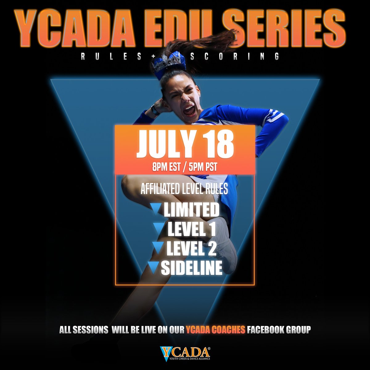 Join us for the first session of the #YCADAEdu Series today, 5PM PST/8PM EST. You don't want to miss this exclusive training opportunity!

We'll be discussing 𝘼𝙛𝙛𝙞𝙡𝙞𝙖𝙩𝙚𝙙 𝙇𝙚𝙫𝙚𝙡 𝙍𝙪𝙡𝙚𝙨 for:
🔸 Limited
🔸 Level 1 &amp; 2
🔸 Sideline

View here! bit.ly/3ga3JJs