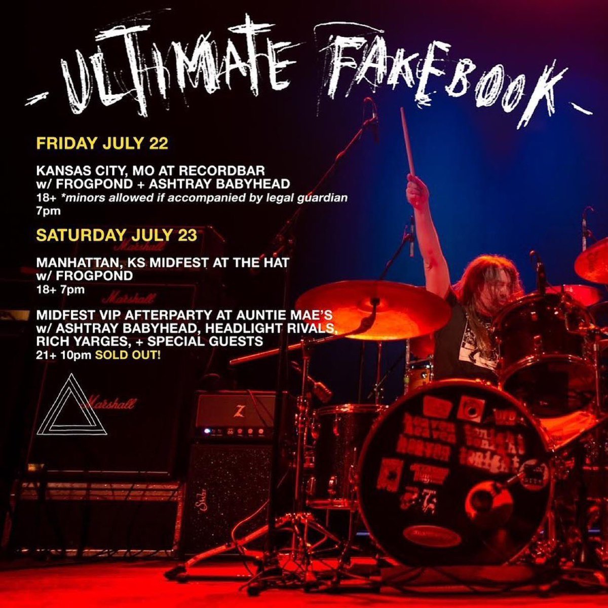 We’re so hyped for this rock n roll weekend with <a href="/UFBRocks/">Ultimate Fakebook</a>! Friday’s <a href="/recordBar/">recordBar</a> show is our last KC appearance until end of the year too!