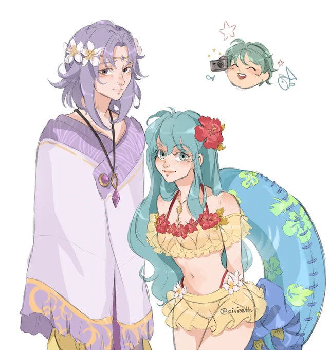 summer eirika and lyon!! 🐚✨ #fe8 #FireEmblemHeroes 