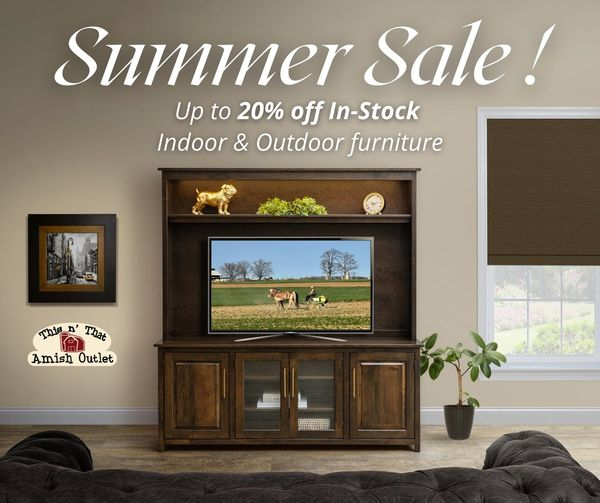 Thisnthatamish's tweet photo. It's good to be a homebody on an overly hot day. Freshen up your space by taking 20% off in-stock indoor and outdoor furniture when you visit one of our locations. #thisnthatamishoutlet https://t.co/lBE33VFLat