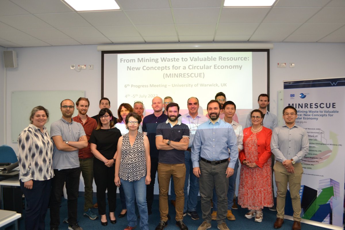 PMPMRGCO's tweet photo. 6th #MINRESCUE progress meeting was held at @WarwickEngineer on 4th and the 5th July, with all partners sharing and discussing their findings on characterisation, numerical analyses and experimental studies for recycling and valorisation of coal mining waste geomaterials (CMWGs). https://t.co/pcBWALsjbU