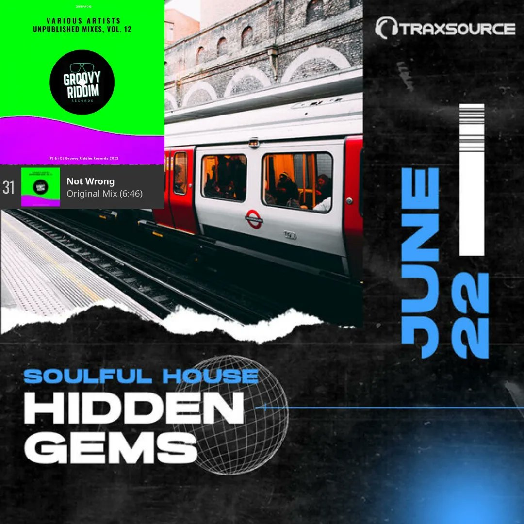 groovy_riddim's tweet photo. 💎💎💎'@l.gilmusic, #nataliazapata - Pupila Solar' (#sounderson rmx), 'Not Wrong' by #antoniosantana &amp; @hfilib and 'Spiritual Piano' #andreariccio have been included in three different 'Hidden Gems' @traxsource's June charts!

🛒 https://t.co/86VzyIfRDc https://t.co/T4jdaddhiA