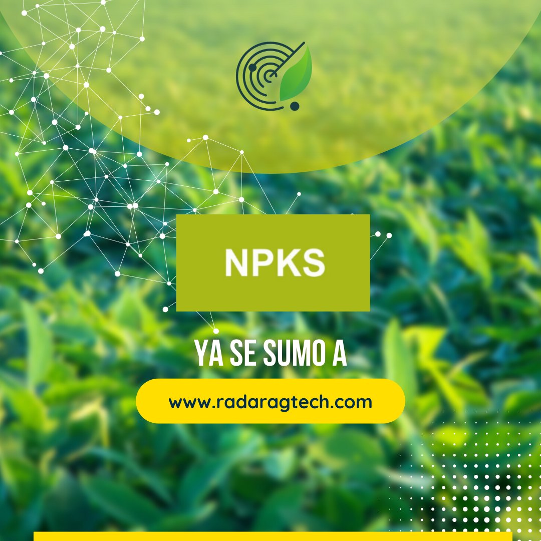 RadarAgtech's tweet photo. Bienvenido @AgricultureNpks a #RadarAgtech 🙌🏼

NPKS es un sistema de recomendación nutricional para los suelos que alimentan al mundo 🙂🌱

Más info en https://t.co/tD08VB0HbJ 🔗 https://t.co/OuIQdycNRX