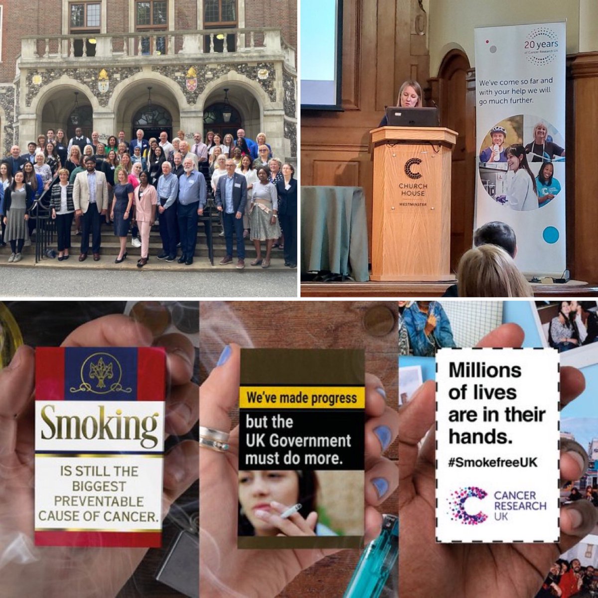 What a day for @CRUK_Policy to be at the Houses of Parliament with some of @CR_UK’s amazing volunteer campaigners for the launch of our new #SmokefreeUK campaign – another step in our long history of working to stop the death and disease caused by tobacco.