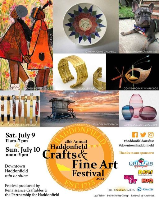IFCHaddons's tweet photo. It's back after a 3-year hiatus -- Haddonfield Crafts &amp; Fine Arts Festival! Saturday &amp; Sunday, July 9 &amp; 10. See you there! #haddonfieldartsfest @HaddonfieldArts https://t.co/lW1YvOQpHb