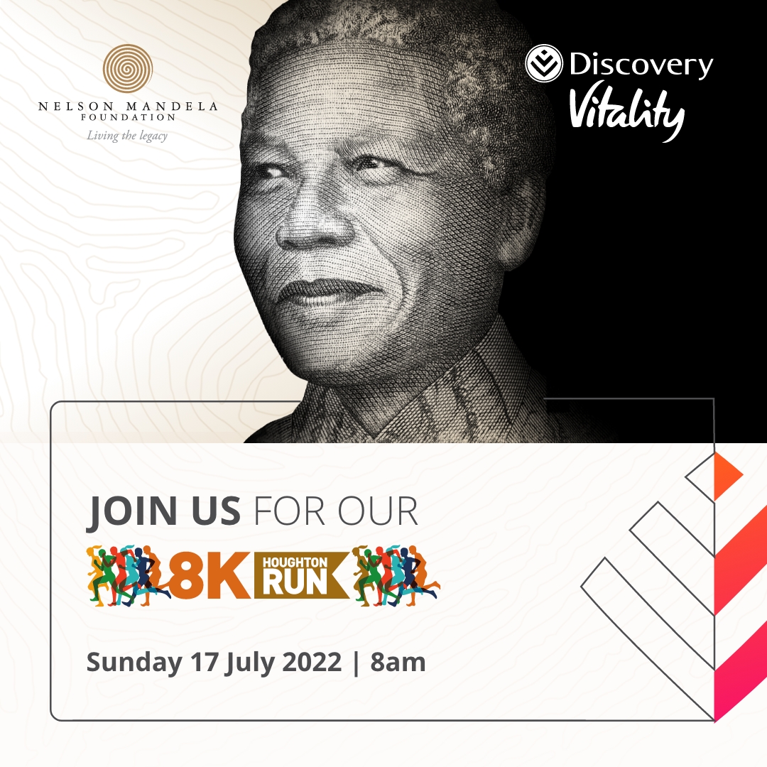 NelsonMandela's tweet photo. Join the 8 km Mandela Day Houghton Run on Sunday, 17 July, at 08:00. Earn 300 Vitality points @Vitality_SA. Jive along the route to the sounds of @therealmambazo. Tickets are available for R200 at https://t.co/7ym9ZBJteF Proceeds go towards supporting the work of the Foundation. https://t.co/CMY17NFTmP
