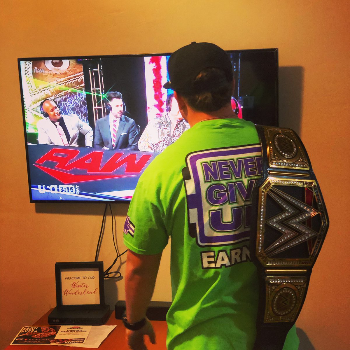 GregersenNate's tweet photo. @WWE I bought tickets to Wrestlemania in Florida and then Covid happened. I’ve watched WWE ever since I was a kid, now me and my boy watch it together! Pick me to go to #summerslam https://t.co/x7bVj1g0O9