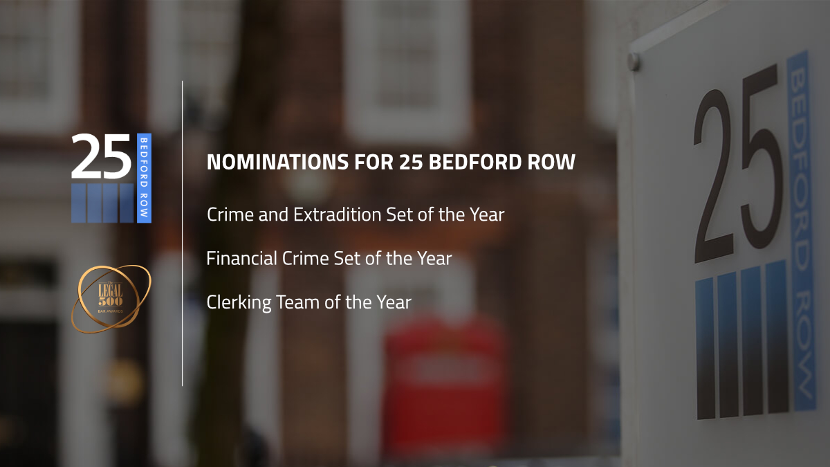 25 Bedford Row (@25bedfordrow) on Twitter photo We are thrilled to have received 11 nominations across 9 categories in this year's <a href="/thelegal500/">The Legal 500</a> awards, including Crime and Extradition Set of the Year, Financial Crime Set of the Year, and Clerking Team of the Year. 🎉
#Legal500
🔽🔽More details 🔽🔽 We are thrilled to have received 11 nominations across 9 categories in this year's <a href="/thelegal500/">The Legal 500</a> awards, including Crime and Extradition Set of the Year, Financial Crime Set of the Year, and Clerking Team of the Year. 🎉
#Legal500
🔽🔽More details 🔽🔽