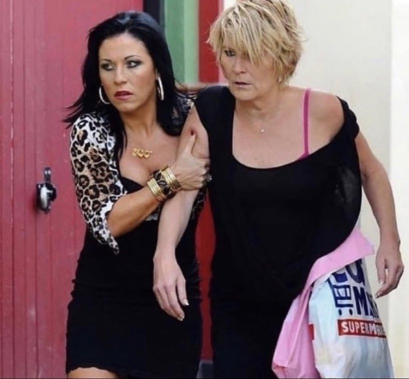 Patel and Dorries seen stumbling round the back of Downing Street just now