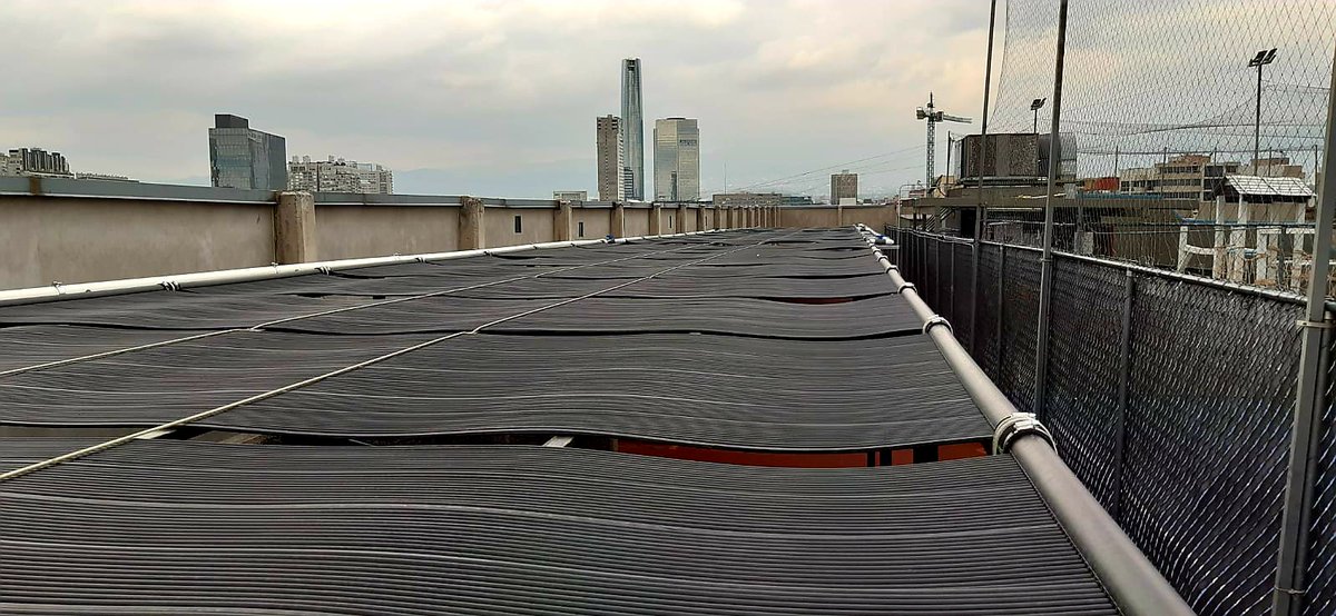 danugarcia's tweet photo. Instalación de sistemas de calentamiento de albercas para cadena de clubes deportivos en la CDMX. 342 kWth, ahorro del 80% de consumo de gas, se mitigan 110 ton de CO2/año. Pago contra ahorros generados. @SedecoCDMX @anes_oficial @ConueeSolar @matters_mx @fidemx @APPAC_Piscinas https://t.co/JB4ZqOt0to